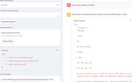 RAG with Google Vertex AI & BigQuery - Artificial Intelligence & Enterprise Search project interface preview