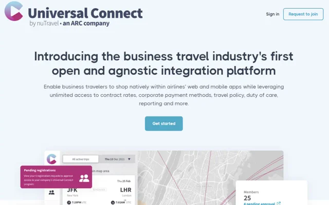 Universal Connect - Travel Tech & Identity project interface preview
